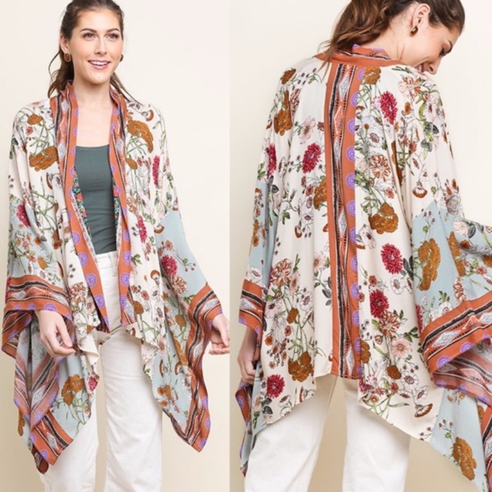 PETUNIA Floral Print Kimono-LAST ✌️